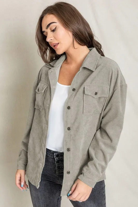 Juniors Corduroy Jacket