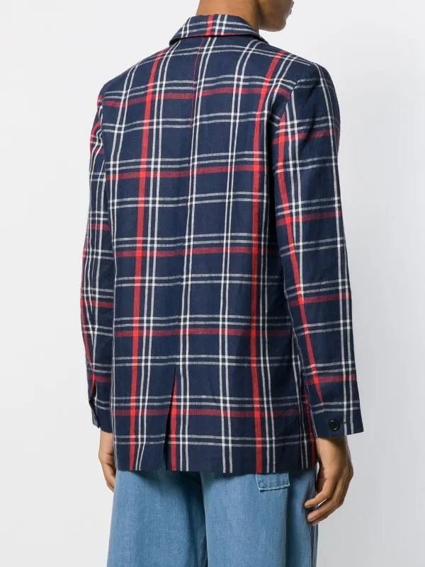 Kaii Blazer - Heavy Linen Check Dark