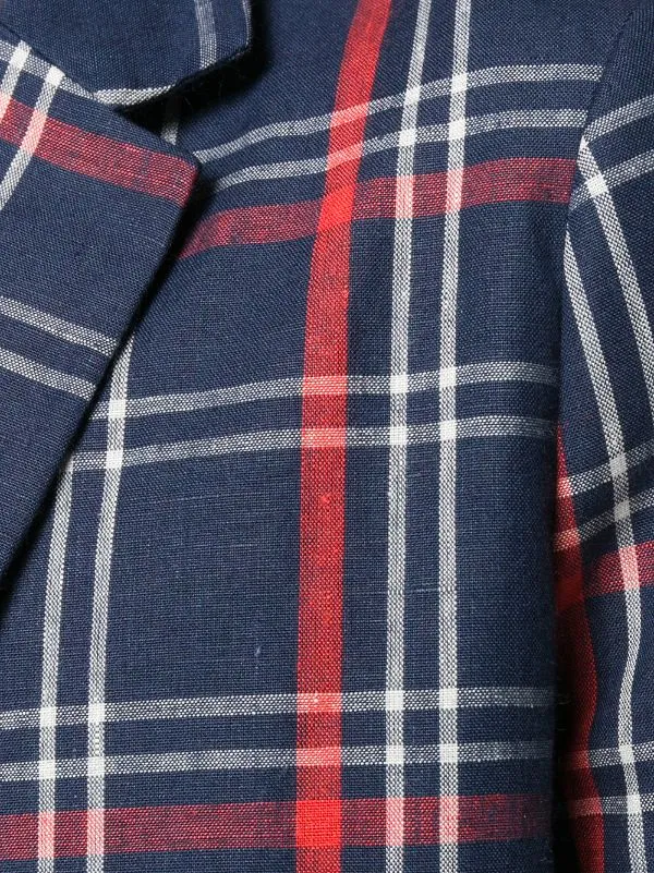 Kaii Blazer - Heavy Linen Check Dark
