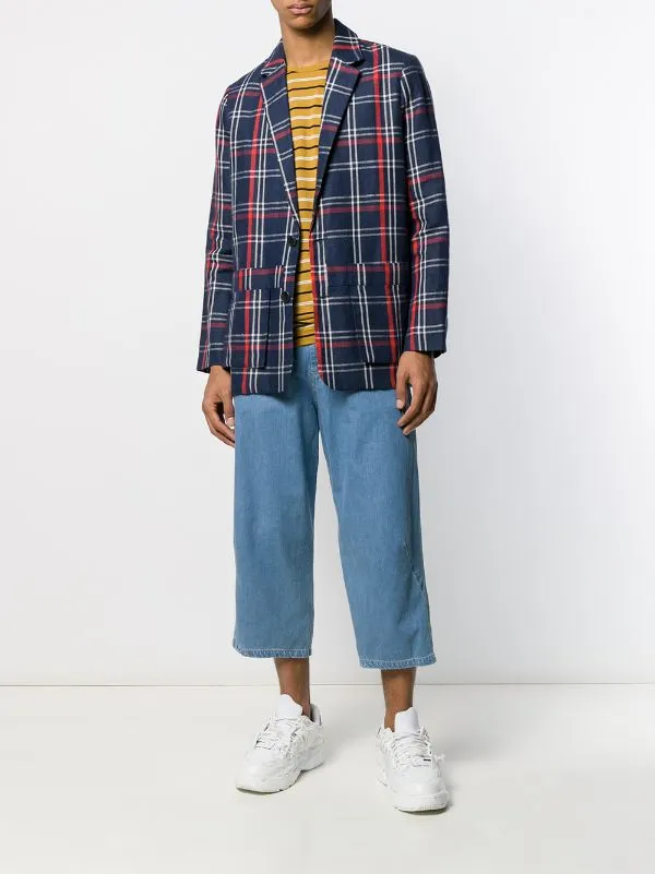 Kaii Blazer - Heavy Linen Check Dark