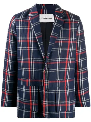 Kaii Blazer - Heavy Linen Check Dark