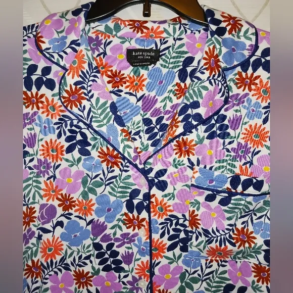 Kate Spade Floral Pajamas Set PJ Shirt   Capris Pants Sleepwear KS92315T