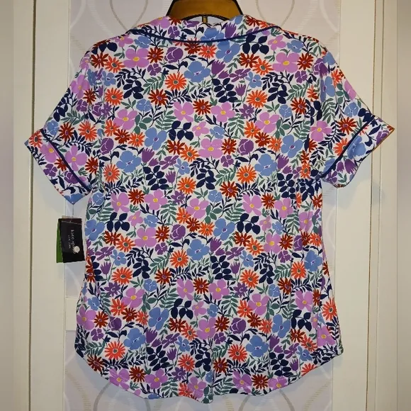 Kate Spade Floral Pajamas Set PJ Shirt   Capris Pants Sleepwear KS92315T