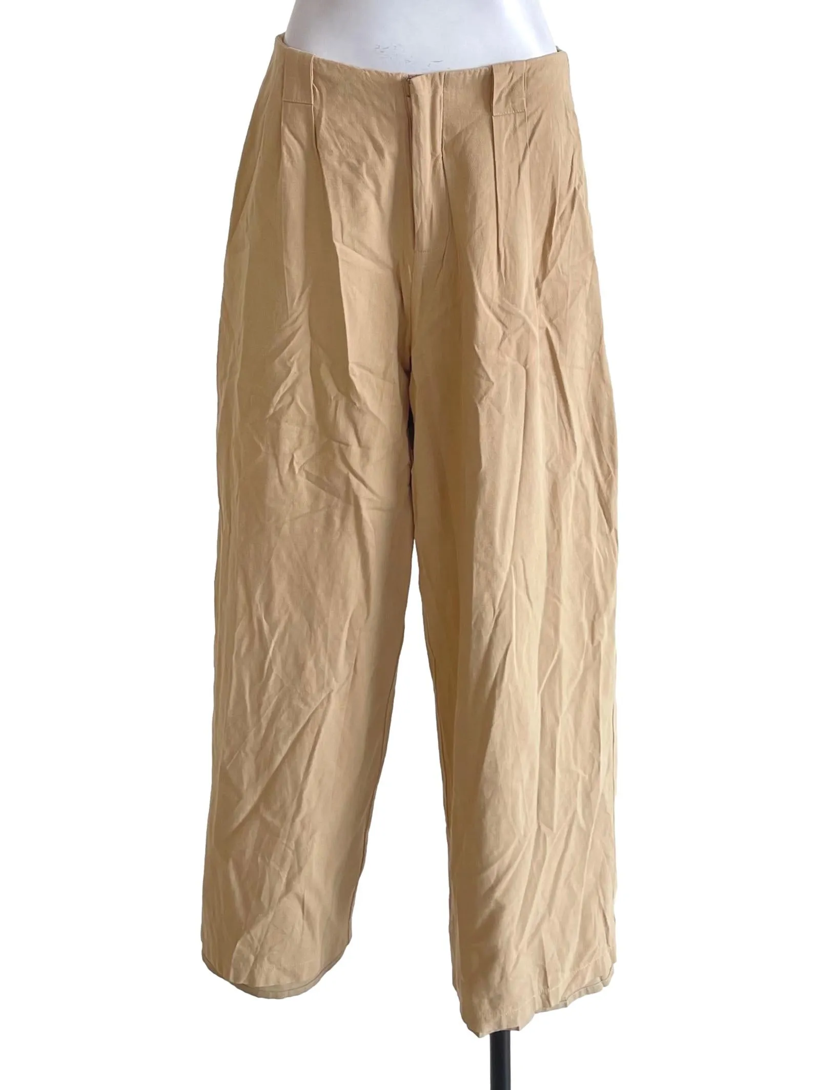 Khaki Brown Straight Pants