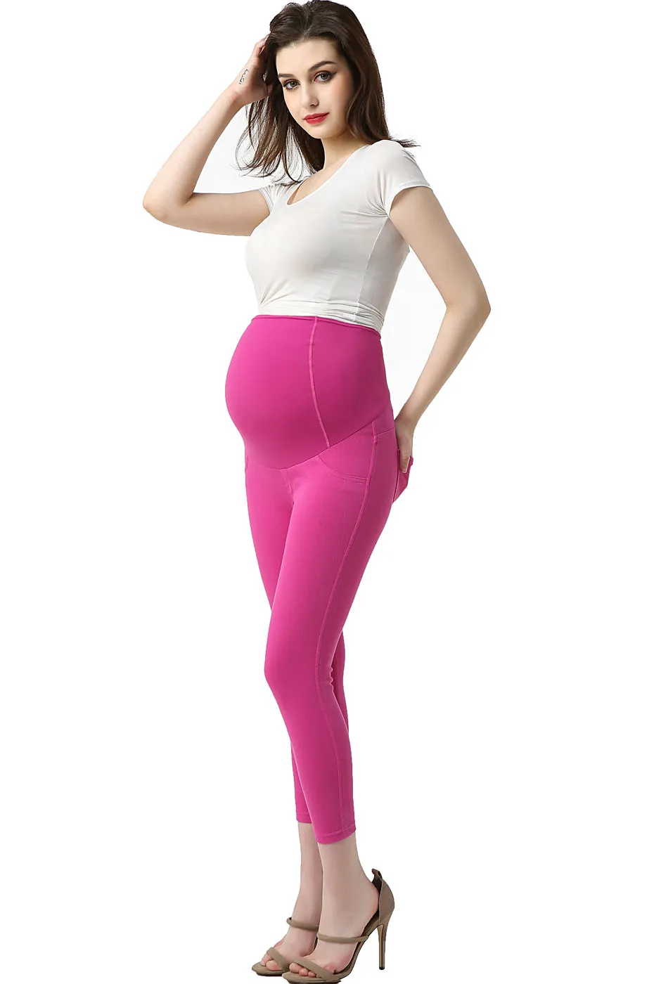 Kimi   Kai Maternity "Tia" Cropped Jeggings