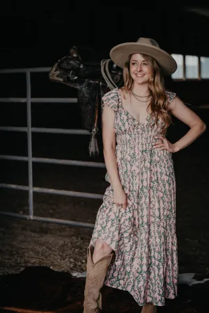 'Kinsley' Ditsy Cactus Print Maxi Dress (M-XL)