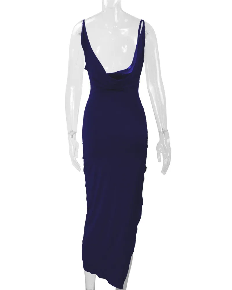 Kirsten Velvet Stylish Wrap Formal Dress