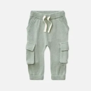 Knit Cargo Pant - Whisper Green