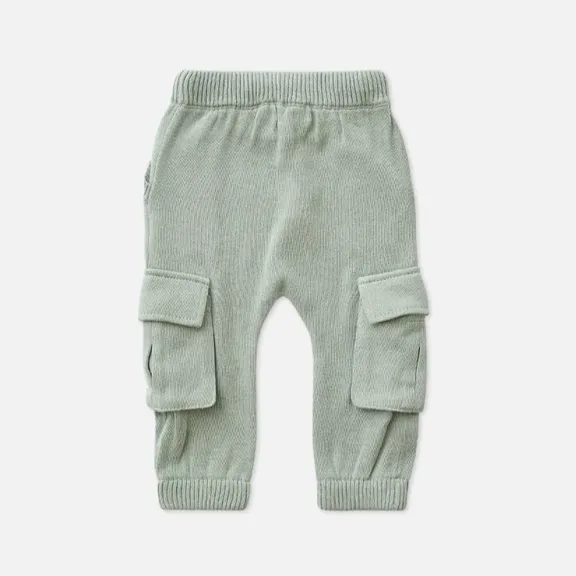 Knit Cargo Pant - Whisper Green