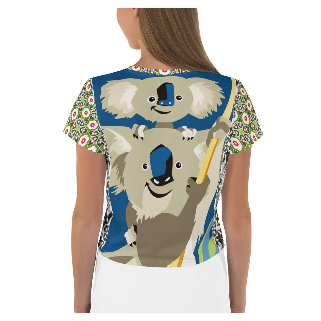 Koala Madness AOP Crop Top