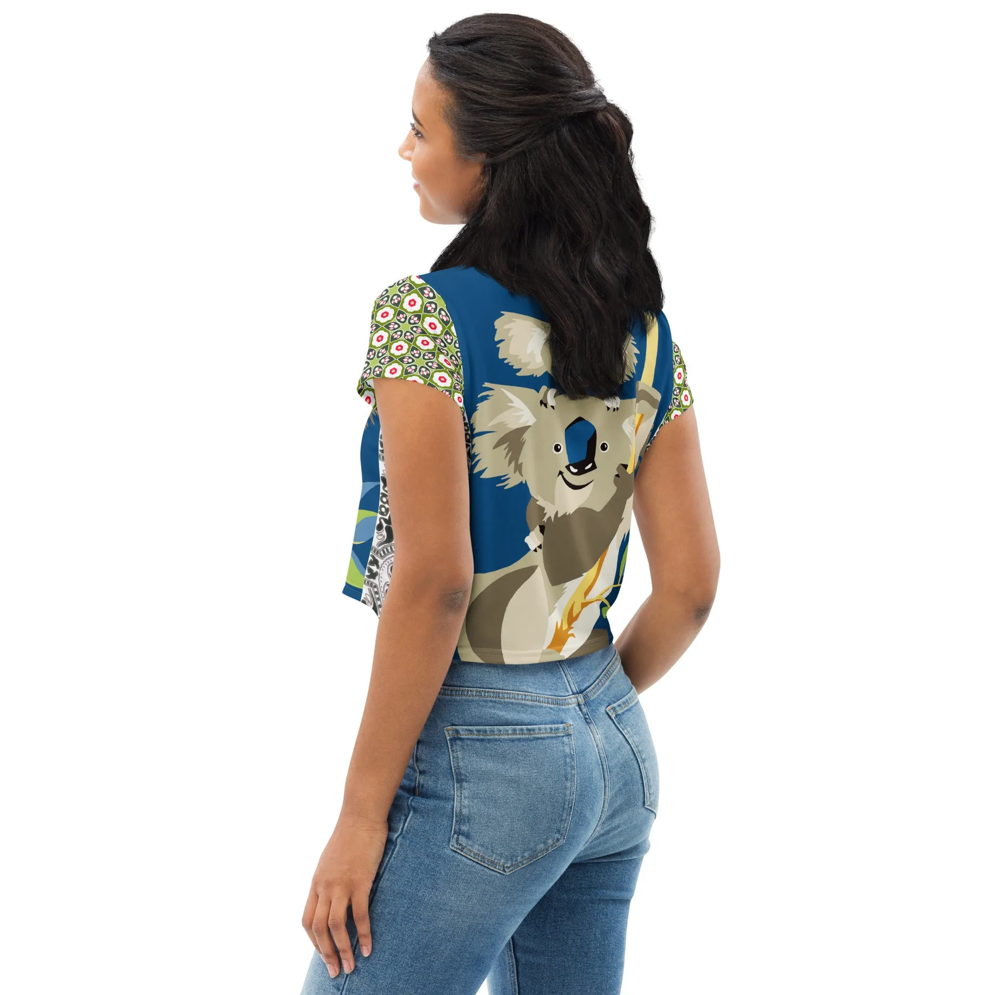 Koala Madness AOP Crop Top