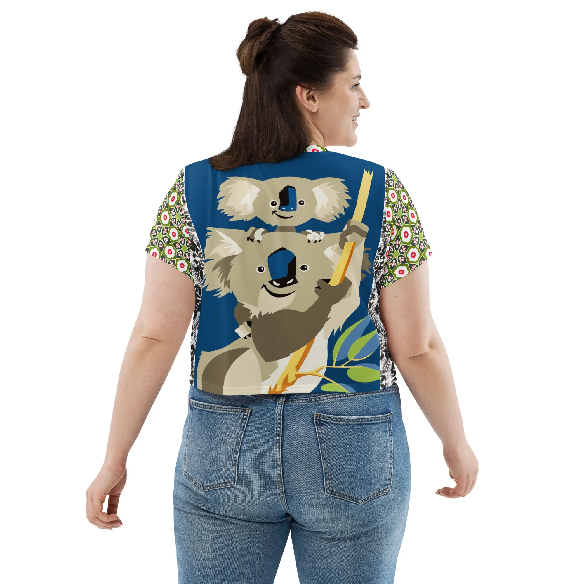 Koala Madness AOP Crop Top
