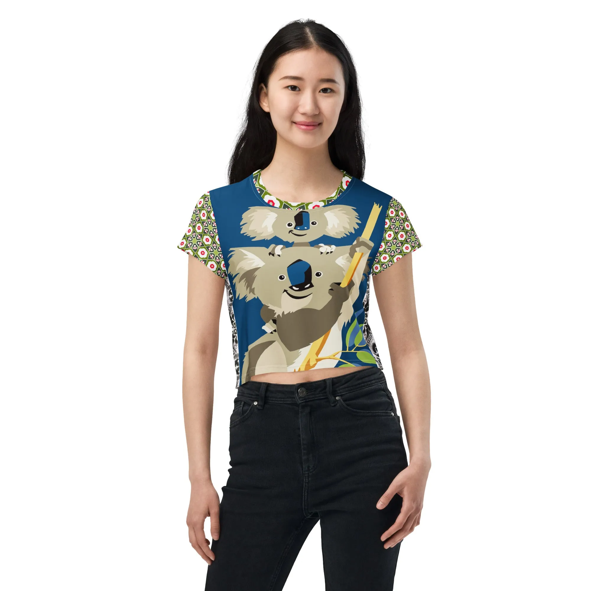 Koala Madness AOP Crop Top