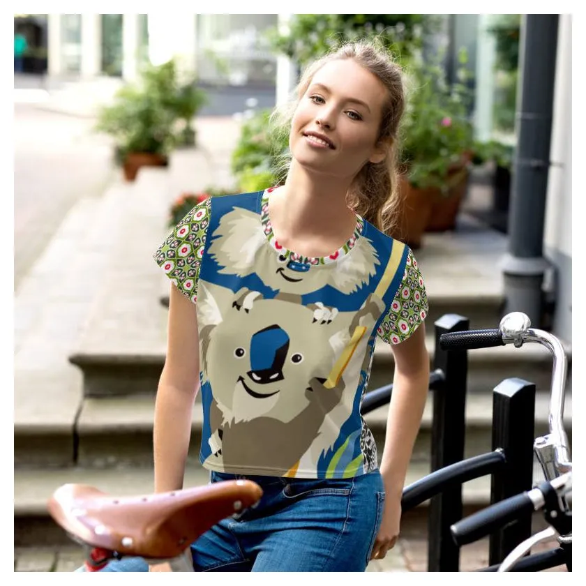 Koala Madness AOP Crop Top