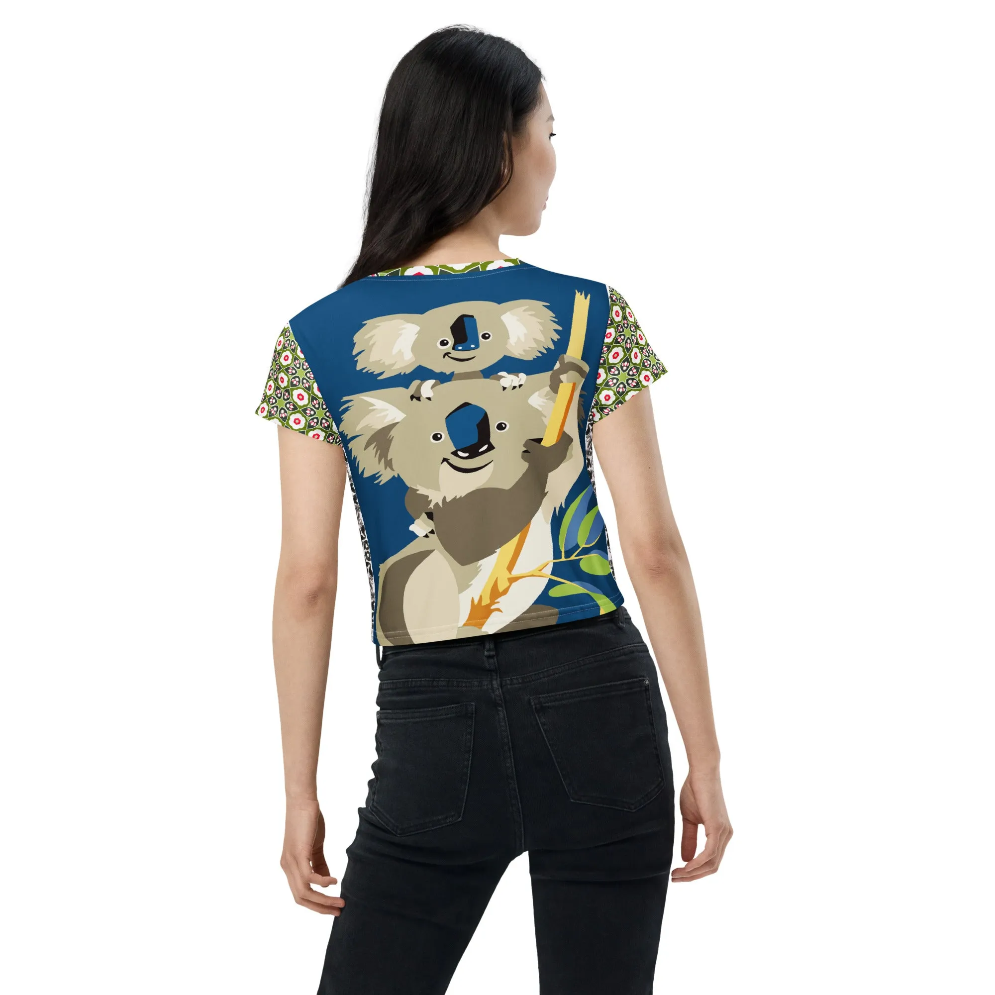 Koala Madness AOP Crop Top