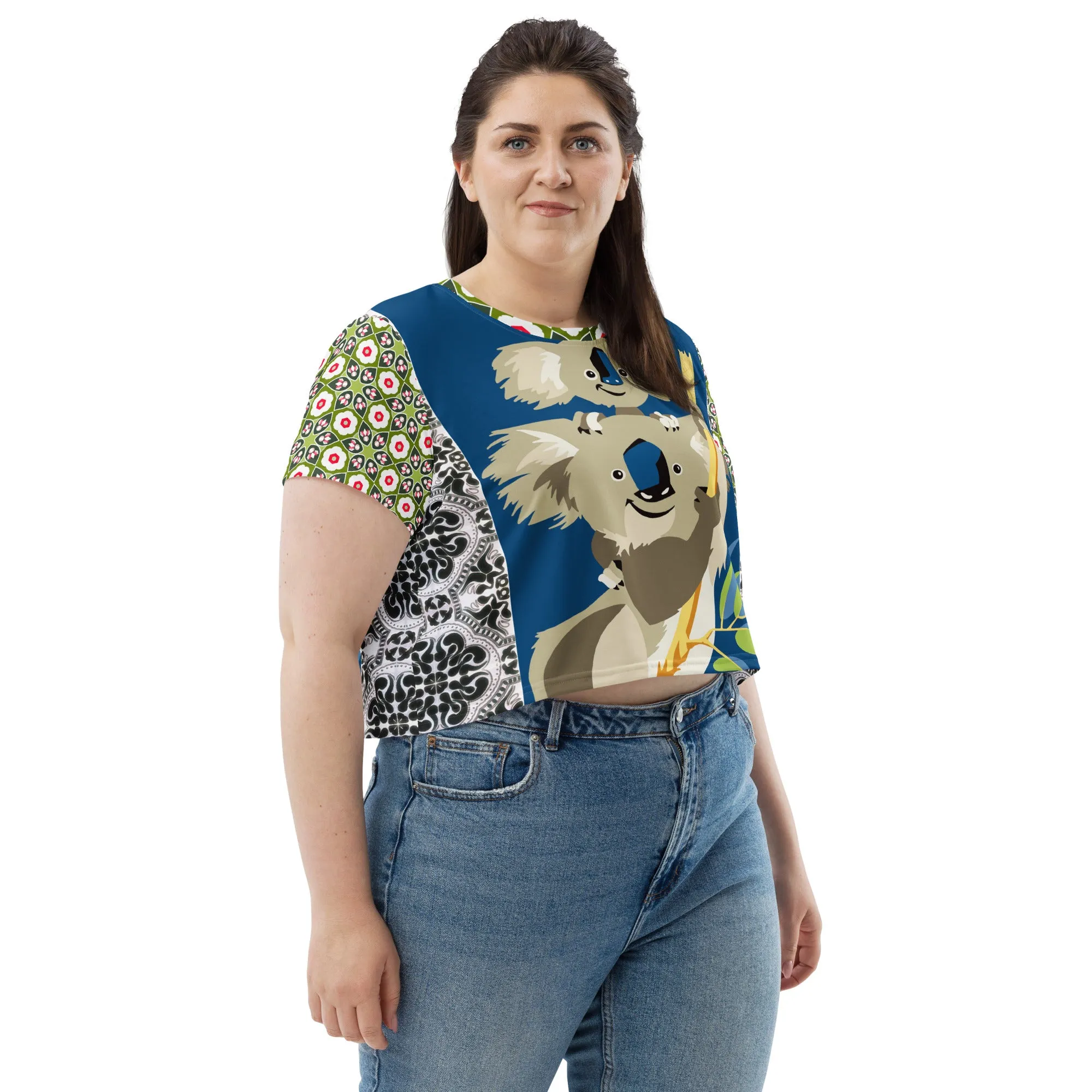 Koala Madness AOP Crop Top