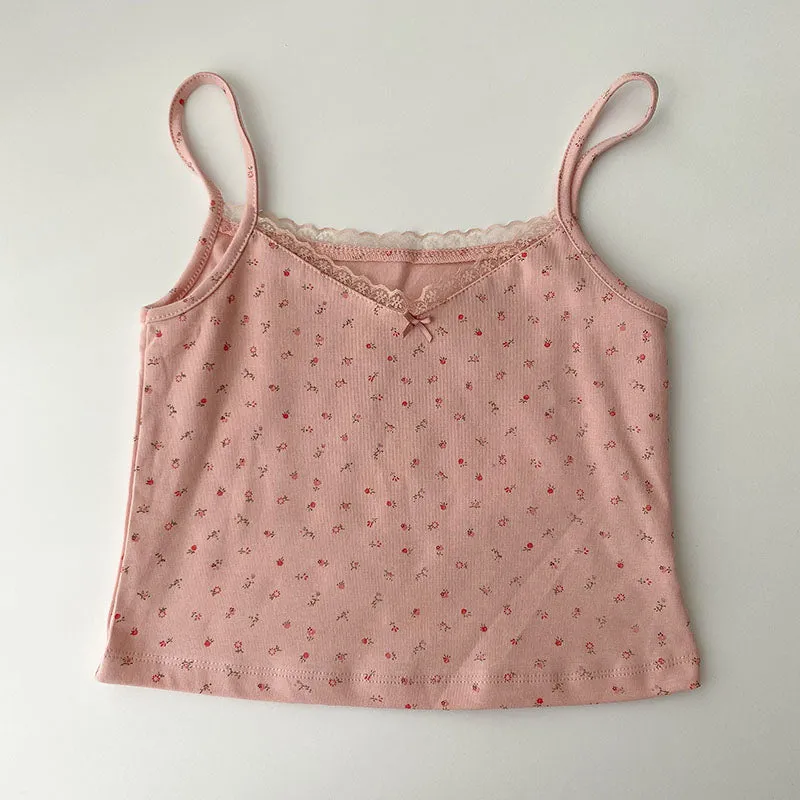 LACE SLIM FIT FASHION VERSATILE CAMISOLE UB98030