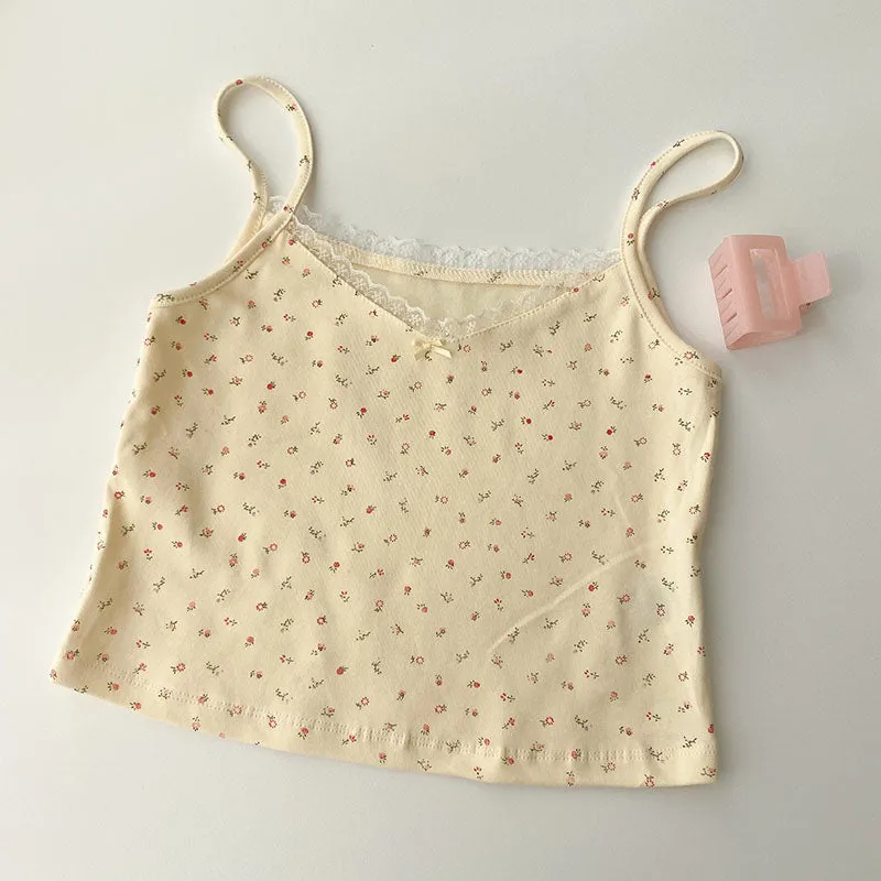 LACE SLIM FIT FASHION VERSATILE CAMISOLE UB98030