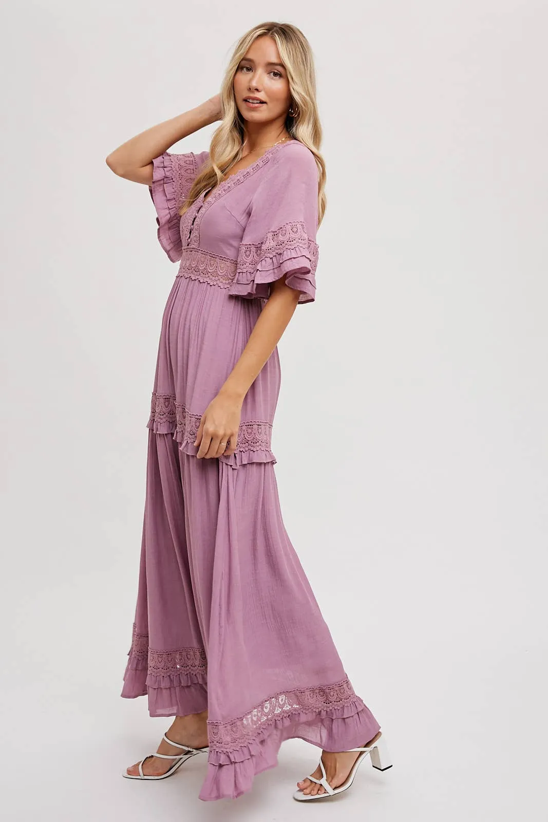 Lady Violet Lace Maxi Dress