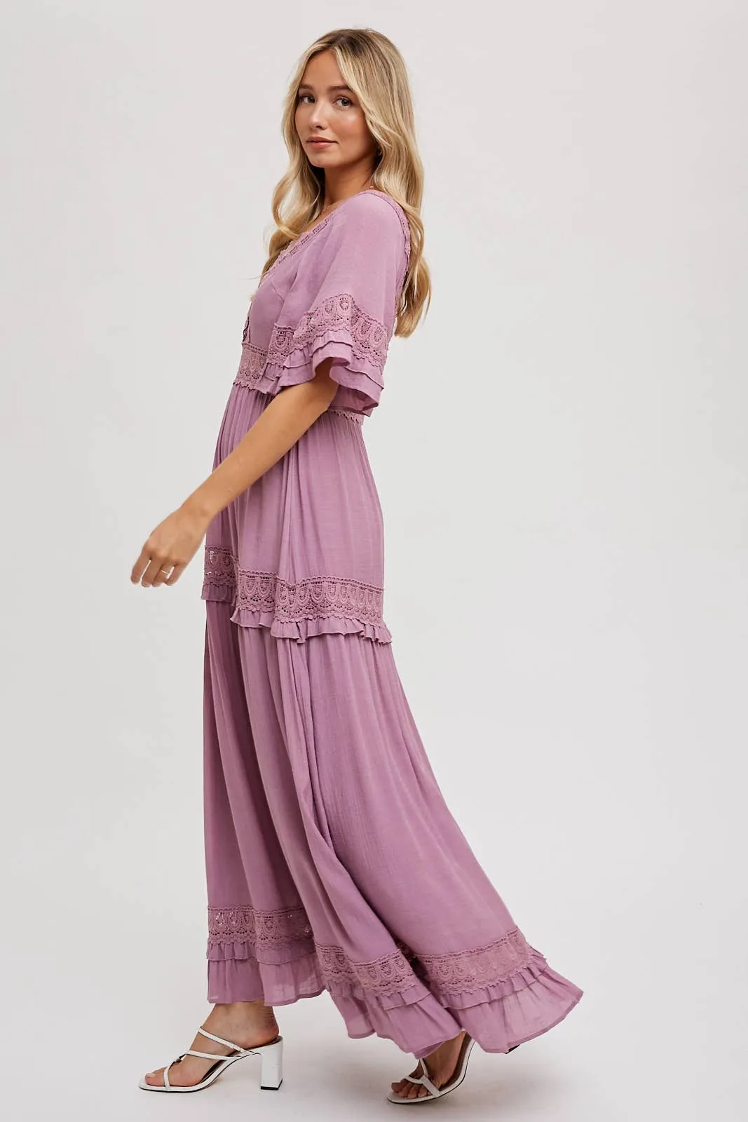 Lady Violet Lace Maxi Dress
