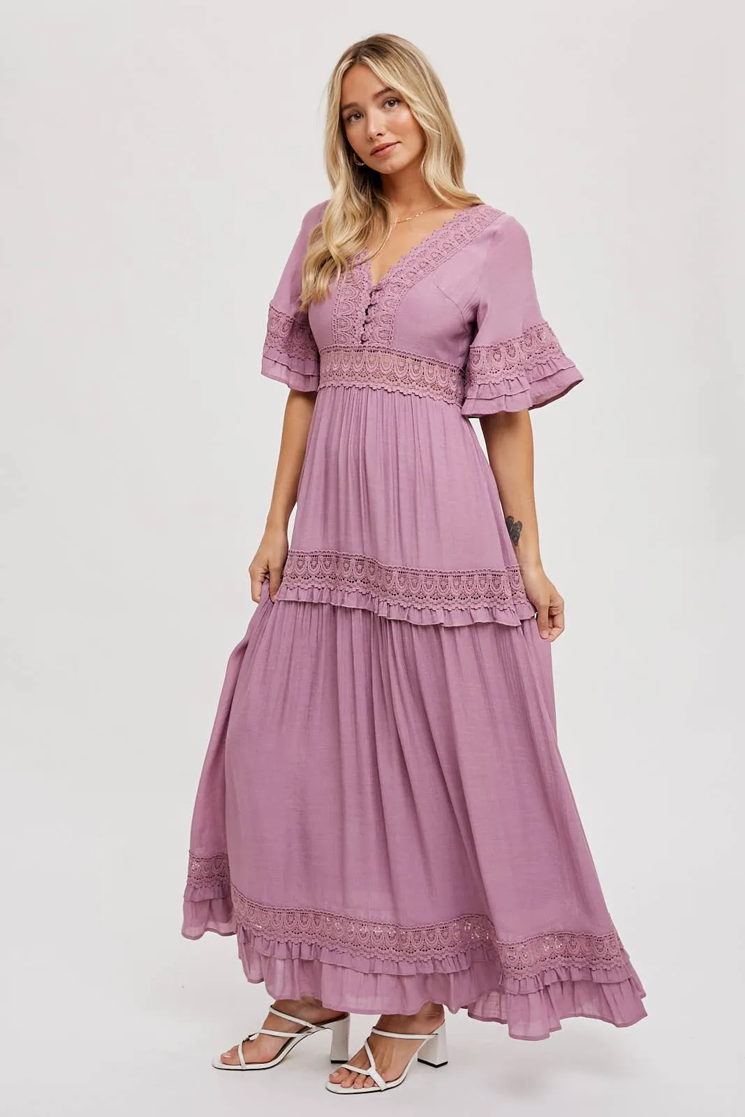Lady Violet Lace Maxi Dress