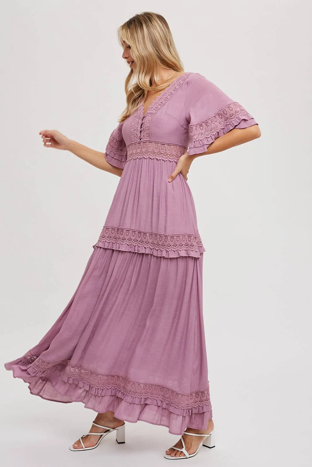 Lady Violet Lace Maxi Dress