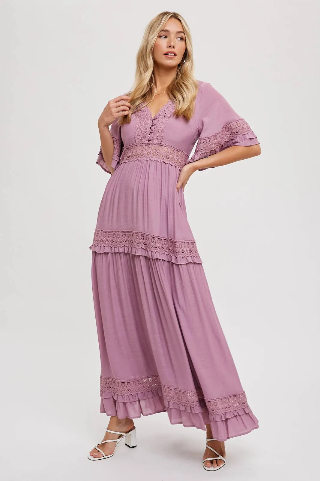Lady Violet Lace Maxi Dress