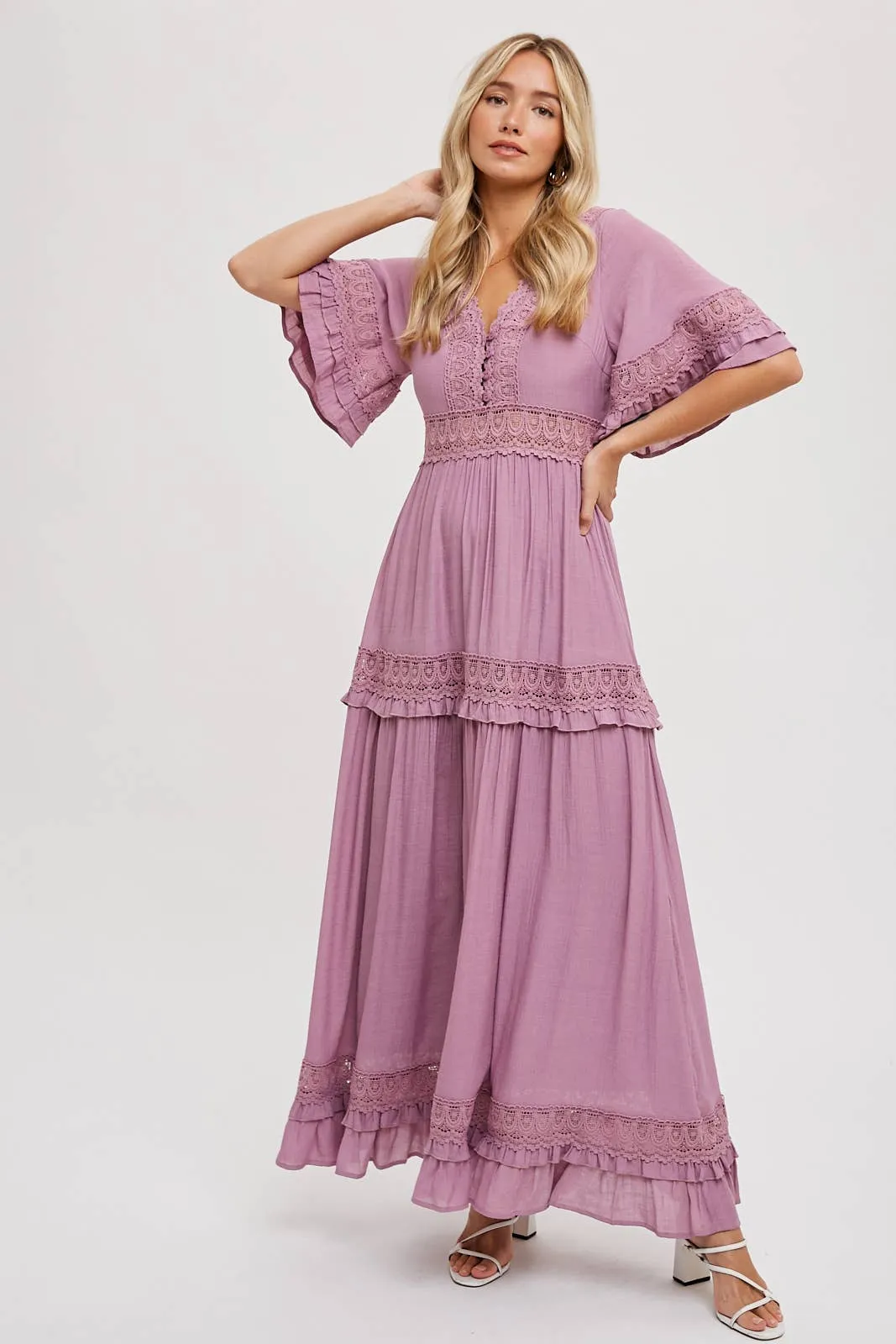 Lady Violet Lace Maxi Dress