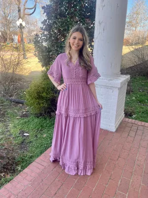 Lady Violet Lace Maxi Dress