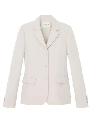 Lafayette 148 Three Button Academy Blazer in Pearl