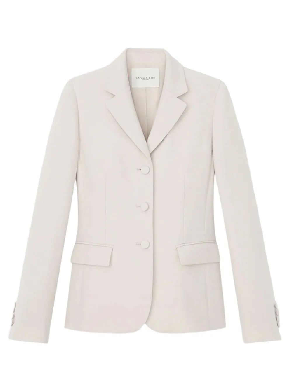 Lafayette 148 Three Button Academy Blazer in Pearl