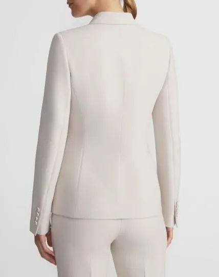 Lafayette 148 Three Button Academy Blazer in Pearl