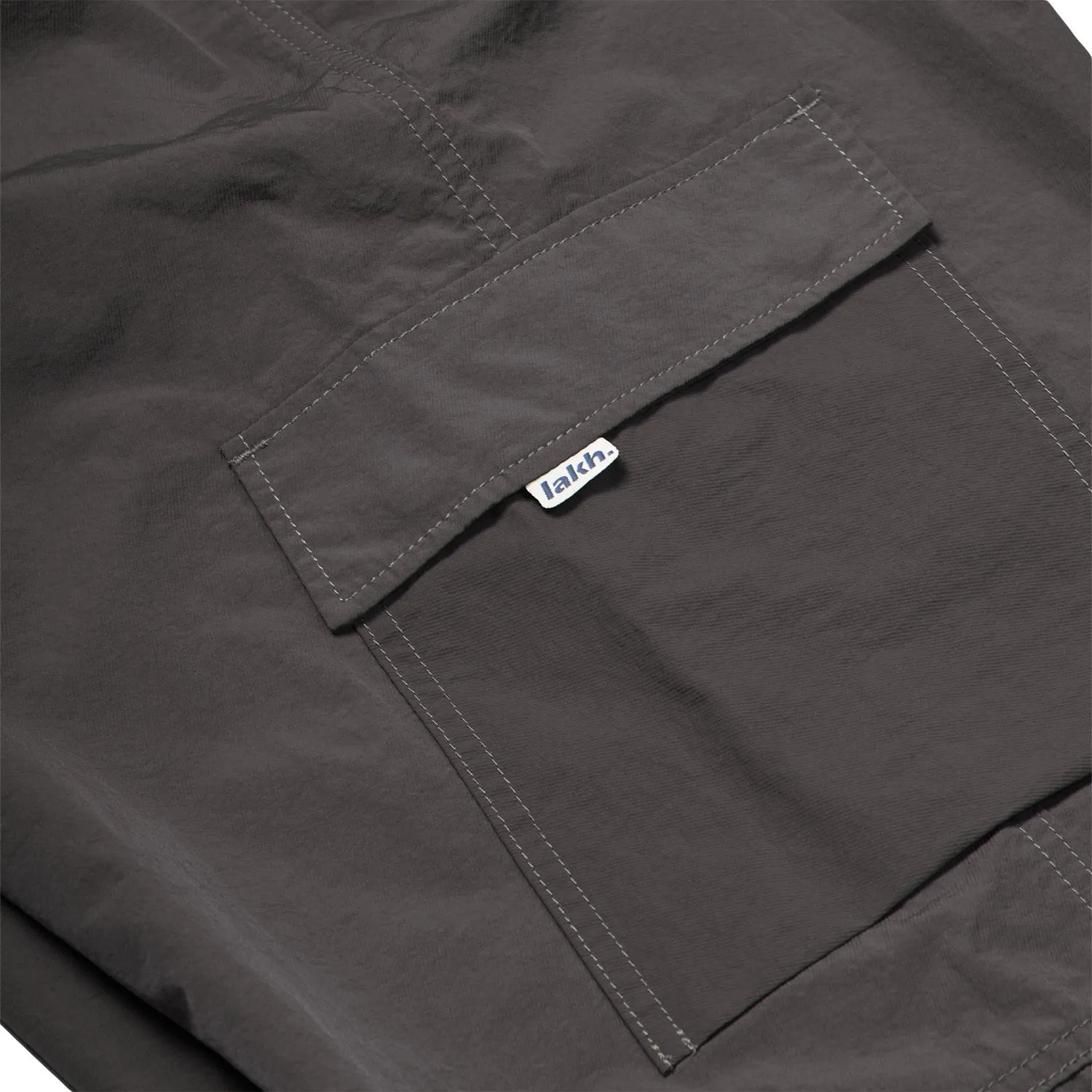 LAKH Men Flared Cargo Pants Brown