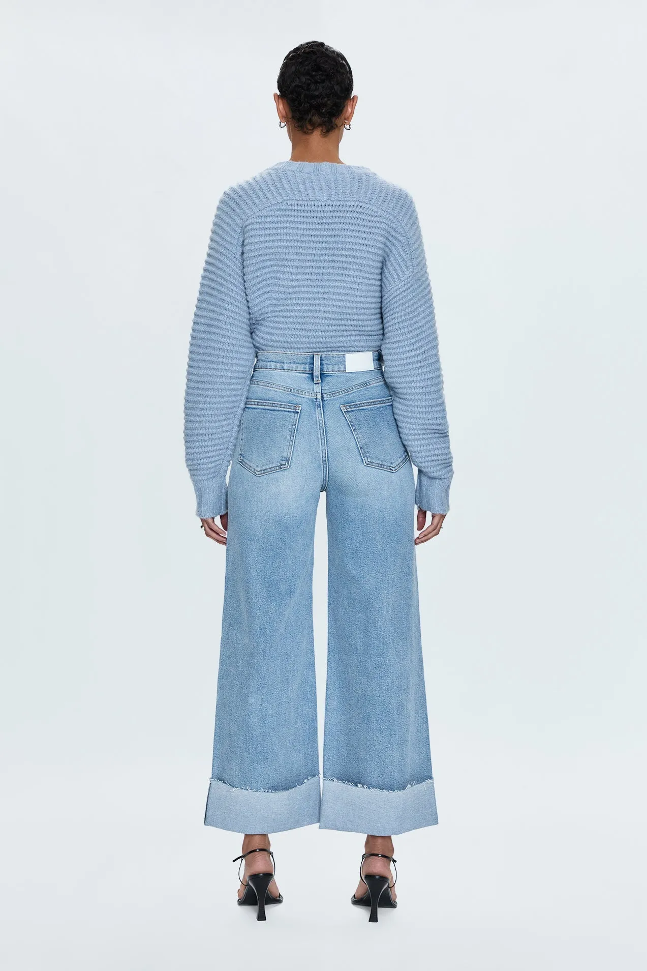 Lana Crop Cuffed High Rise Jean in Snowcat