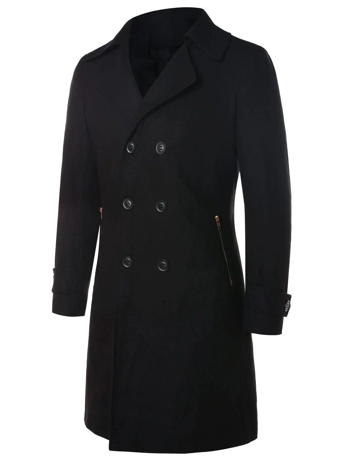Lapel Collar Double Breasted Longline