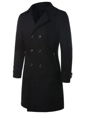 Lapel Collar Double Breasted Longline