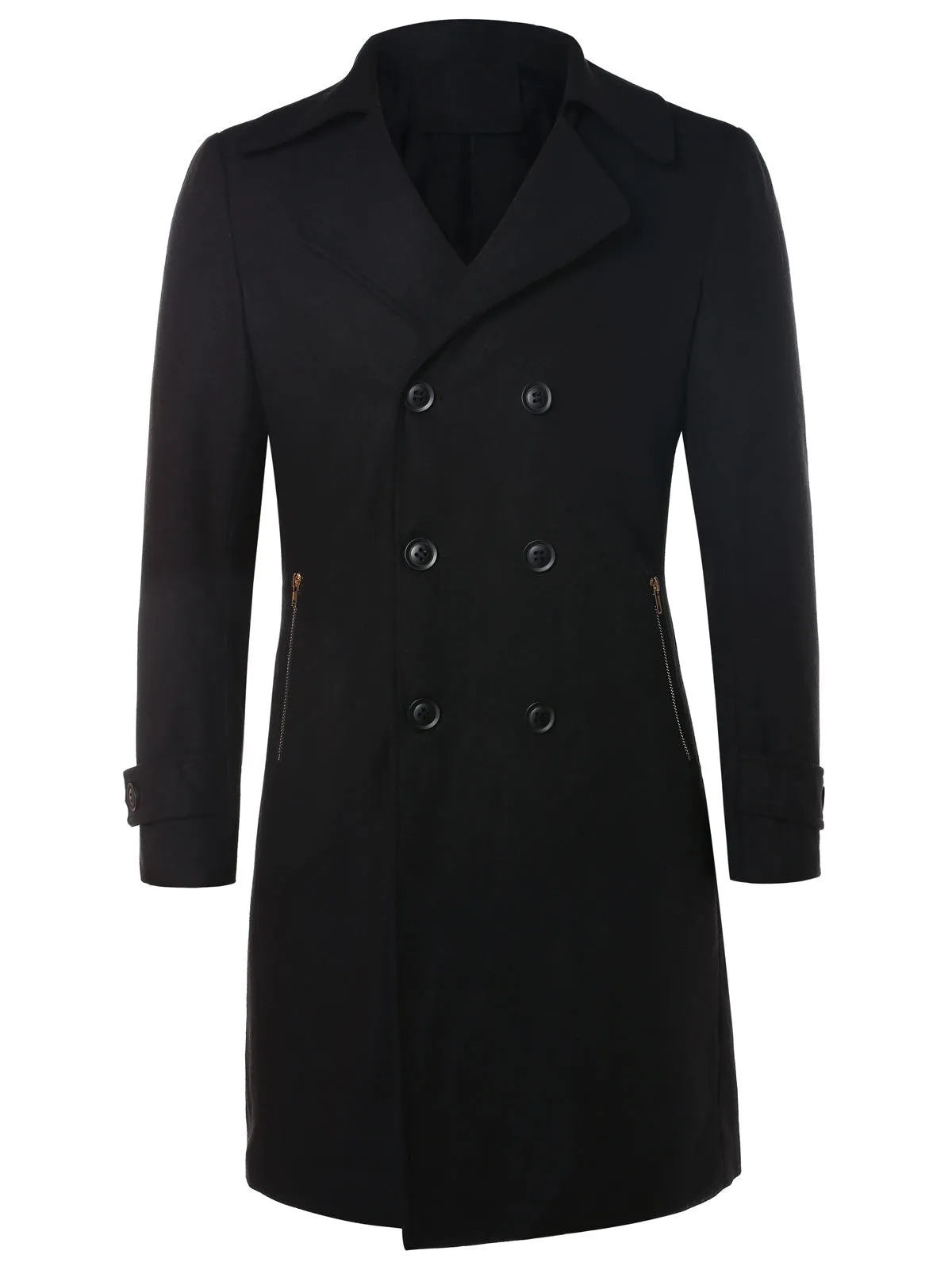 Lapel Collar Double Breasted Longline
