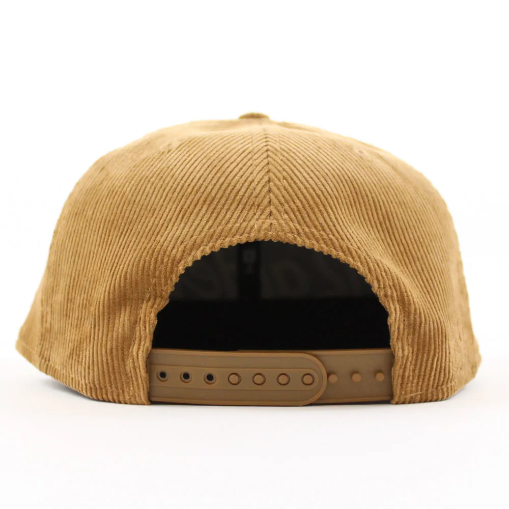 Las Vegas Raiders CORDSCRIPT New Era 9Fifty Snapback Hat (Corduroy Green Under Brim)