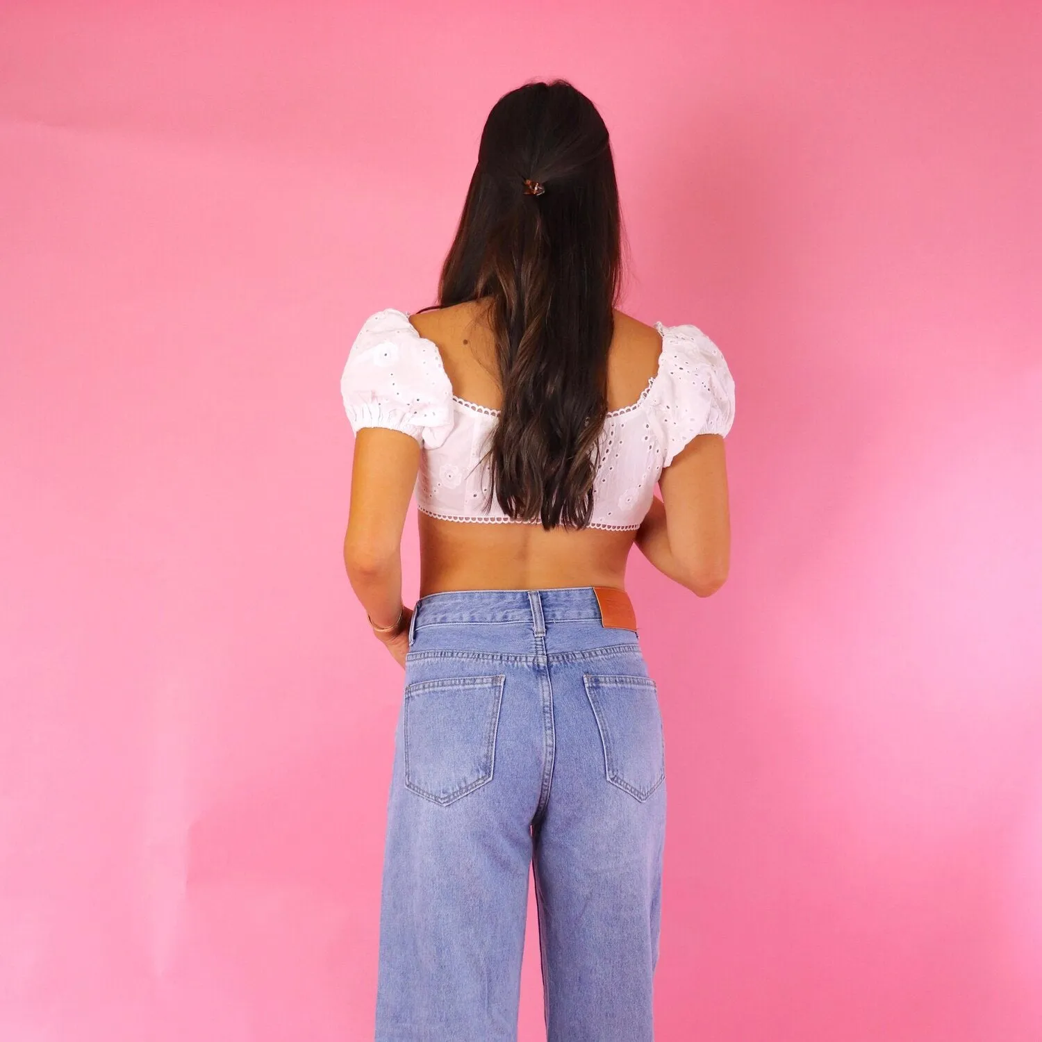 Last One On Earth White Front Tie Top