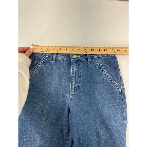 Lauren Jeans Co. Ralph Lauren Womens High-Waisted Denim Capris 4P Blue