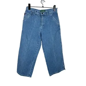 Lauren Jeans Co. Ralph Lauren Womens High-Waisted Denim Capris 4P Blue