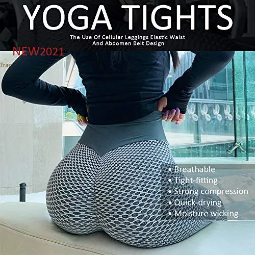 Leggings for Women Butt Lift - 2 Pack High Waist Yoga Pants for Women Tummy Control Slimming Booty Leggings Workout Athletic Running Butt Lifting Tights