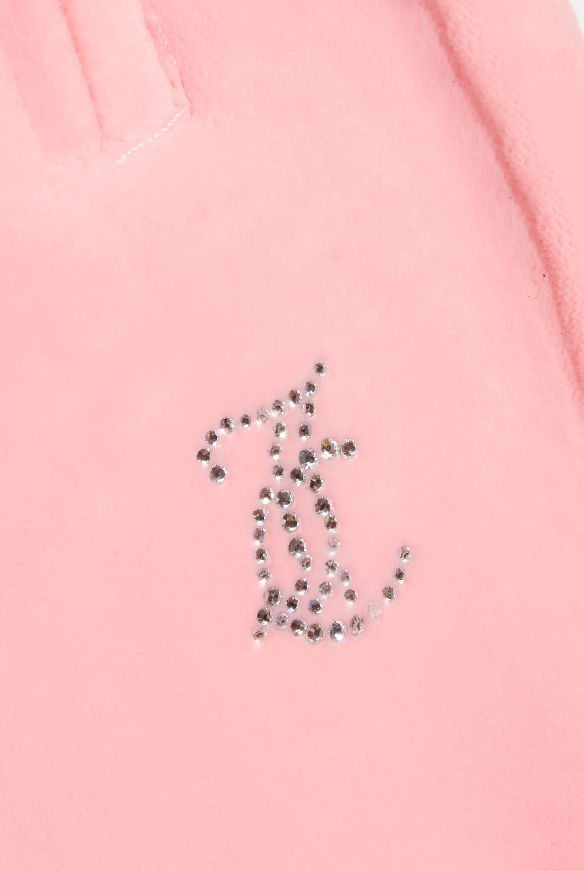 'LEO' JUICY PINK VELOUR DIAMANTÉ TRACKSUIT BOTTOM