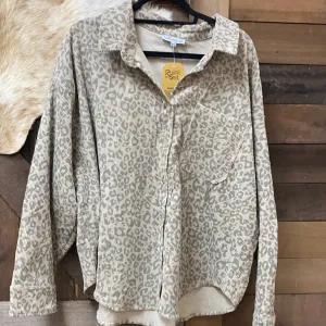 Leopard Corduroy Shirt