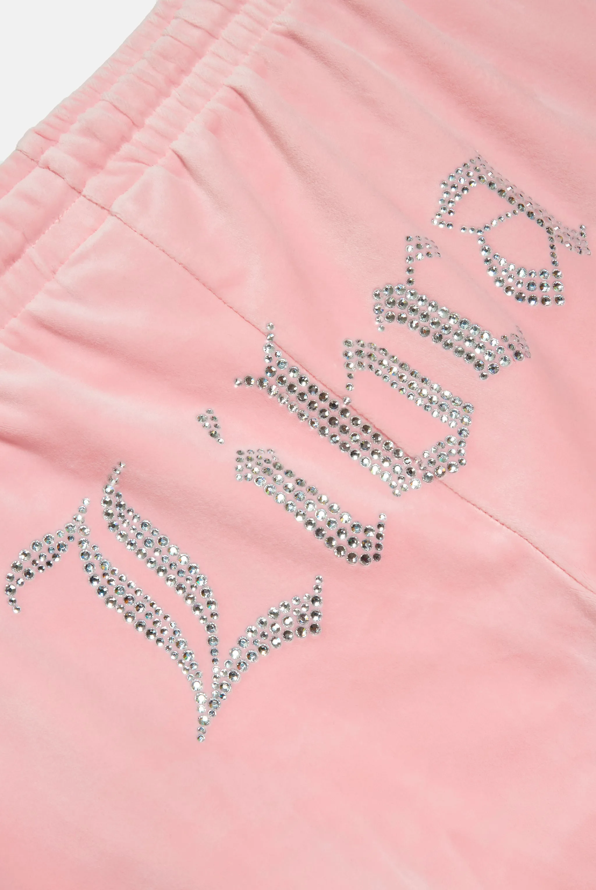 'LIBRA' JUICY PINK VELOUR DIAMANTÉ TRACKSUIT BOTTOM