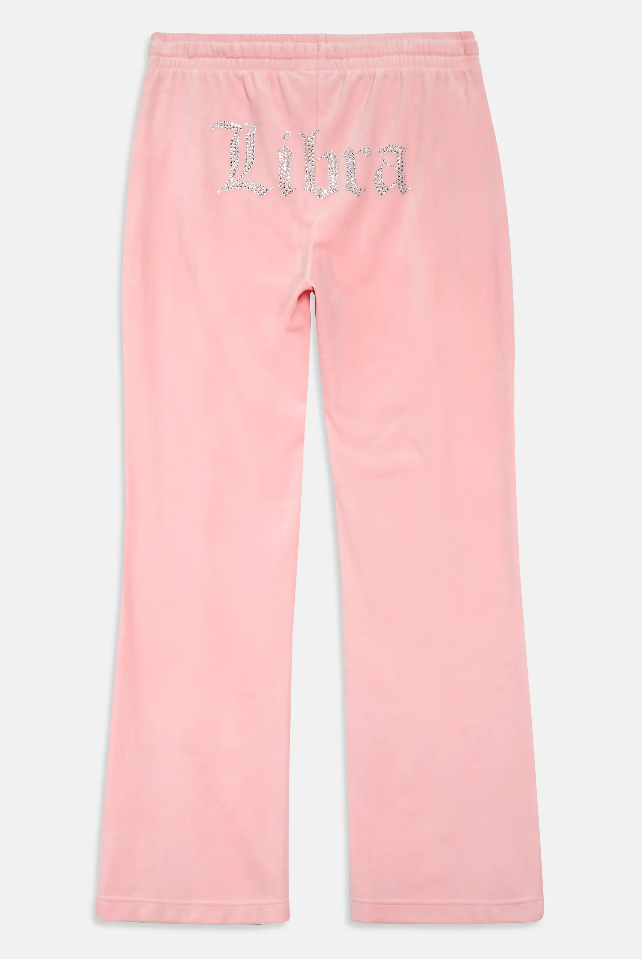 'LIBRA' JUICY PINK VELOUR DIAMANTÉ TRACKSUIT BOTTOM