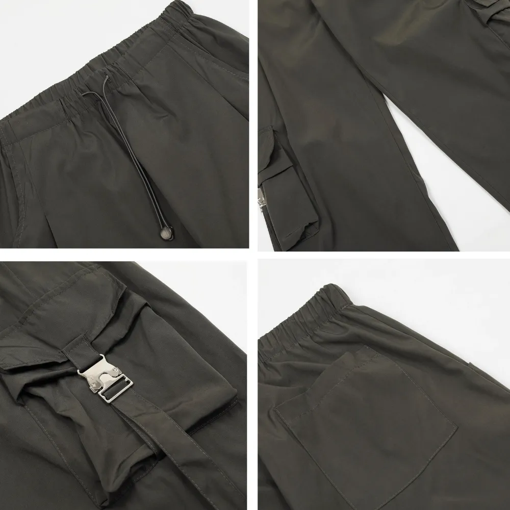 Lightweight Wide-Leg Cargo Pants