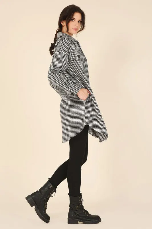 Lilou Hound tooth long shacket