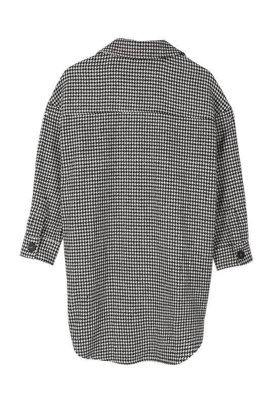 Lilou Hound tooth long shacket