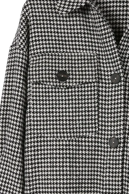 Lilou Hound tooth long shacket